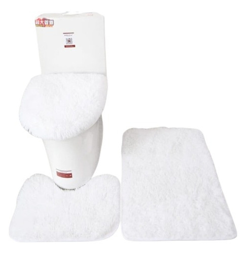 Oferta! Set Baño 3 Piezas Unicolor Absorbente Antideslizante