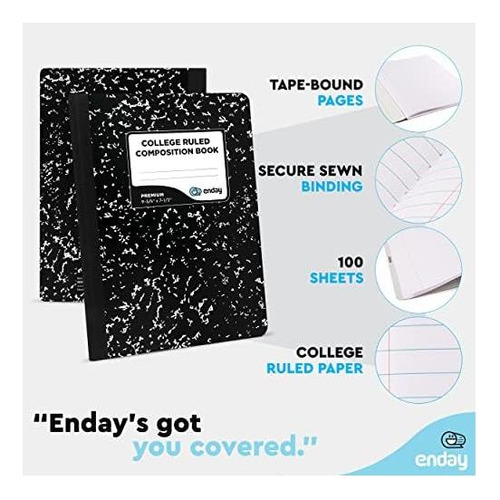Notebooks De Composición De Enday College Regled Paper, De Y