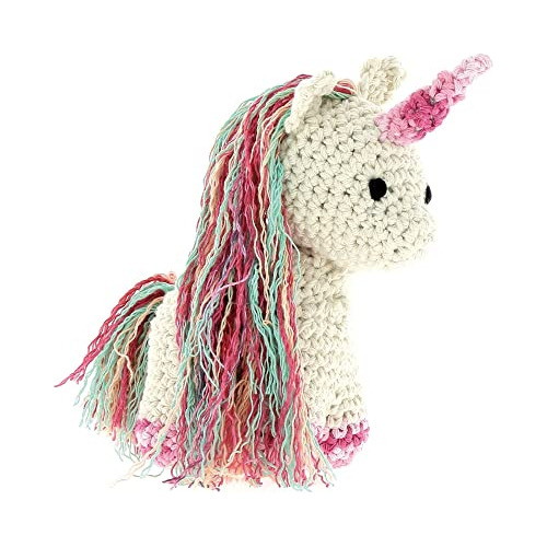 Kit De Lana Unicorn Nora Hilo Eco Brabante, Color Blanc...