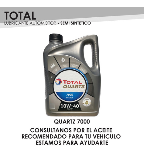 Imagen 3 de 8 de Aceite Para Motor Total Quartz 7000 10w40 Semisin X 4 Litros