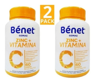 Vitamina C + Zinc Benet Gomas 2pk - Unidad a $10125