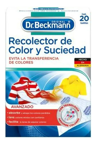 3 Pzas Toallitas Dr. Beckmann Recolector De Color Y Suciedad