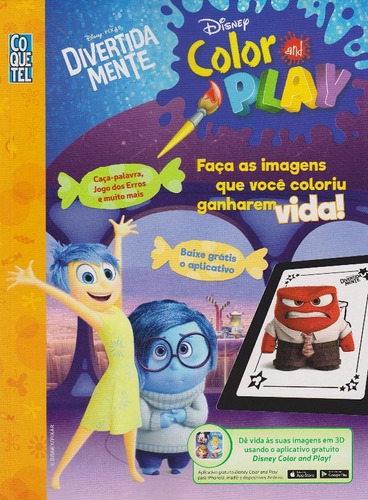 Disney Color And Play. Divertida Mente: Não Aplica, De Editora Coquetel. Série Não Aplica, Vol. Não Aplica. Editora Coquetel, Capa Dura, Edição 1 Em Português, 2016