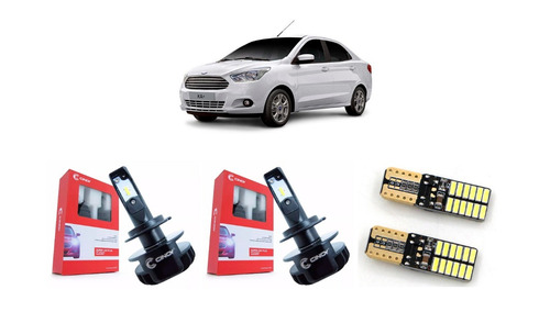 Kit Lâmpadas Led Premium Farol Ford Ka Sedan