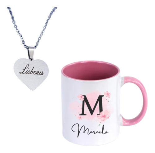 Taza Personalizada Mas Cadena Grabada Ideal Regalo Box Mamá