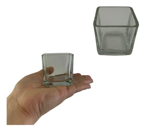 Kit 6 Vaso Vidro Mini Transparente Castiçal Porta Vela 5x5