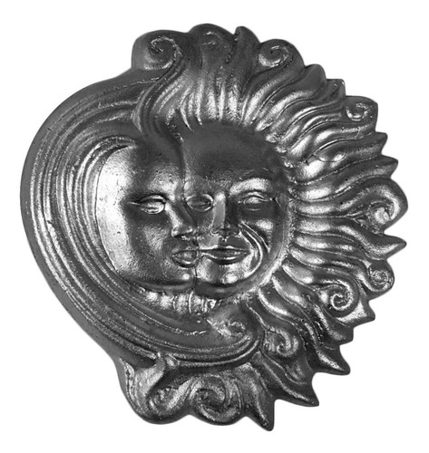 Aplique Sol Y Luna Fundicion De Aluminio 14 Cm (vks)
