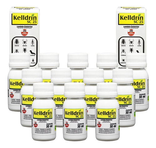 Sc 25 30ml Inseticida Kelldrin Formula Concentrada - 12 Un