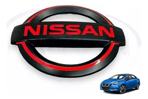 Emblema De Parrilla Nissan Versa 2021-2023 Rojo/negro