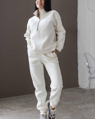 Conjunto Casual De Sudadera Con Capucha Y Pantalones Deporti