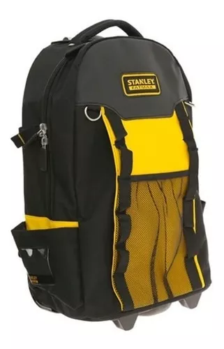 Bolso Mochila Porta Herramientas Stanley Con Ruedas Fatmax Color Negro