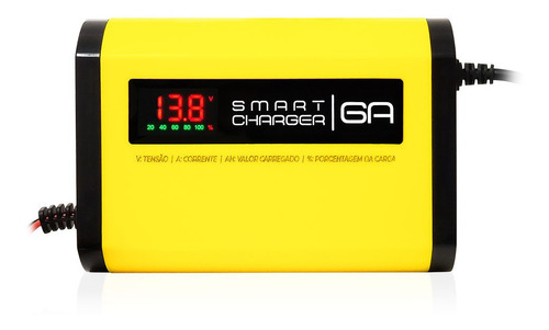 Imagem 5 de 10 de Carregador De Bateria 6a 12v Inteligente Digital P/ Barco Lancha Jet Moto Carro Pickup Jet Ski Motonautica 110-220v Auto