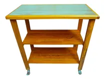 Comprar Mesa De Madera Y Formica 80x40 Cm. Ruedas Con Frenos