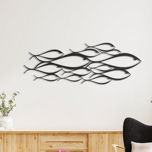 Escultura De Pared De De Metal, Adorno Decorativo 43cmx15cm