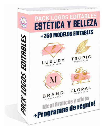 Pack Vectores +250 Marcas Belleza Logos Editables #v323