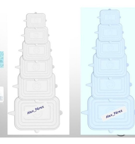 Imagen 3 de 4 de Pack 6 Tapas De Silicona Ajustables Flexible