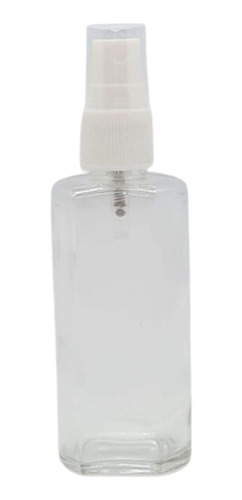 100 Frascos Vip 60ml De Vidrio Con Spray Blanco