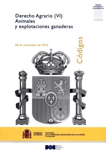 Libro Derecho Agrario (vi). Animales Y Explotaciones Ganade