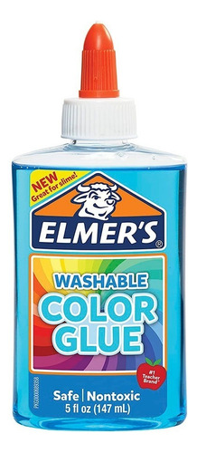 Pegamento De Colores Elmers Color Glue 147 Ml Color Azul