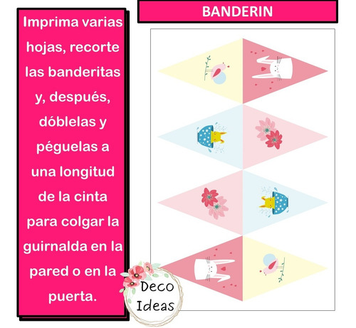 Imagen 3 de 5 de Kit Primavera Pdf A Color Listo Para Imprimir Y A Decorar