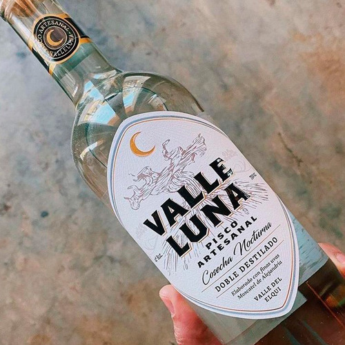 Imagen 3 de 3 de Pisco Premium Valle Luna 40º 750cc Doble Destilado