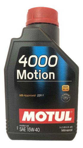 Aceite Motul 4000 15w40 Mineral  1l Original