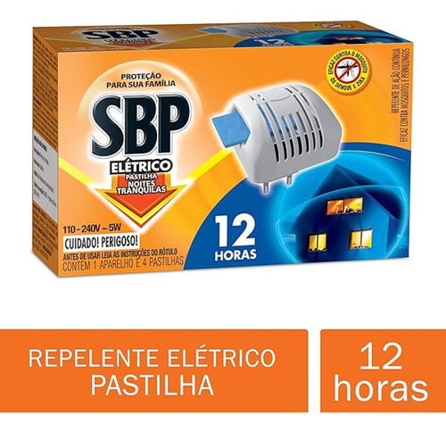 Repelente Aparelho Elétrico Sbp Pastilha 12h Anti Dengue