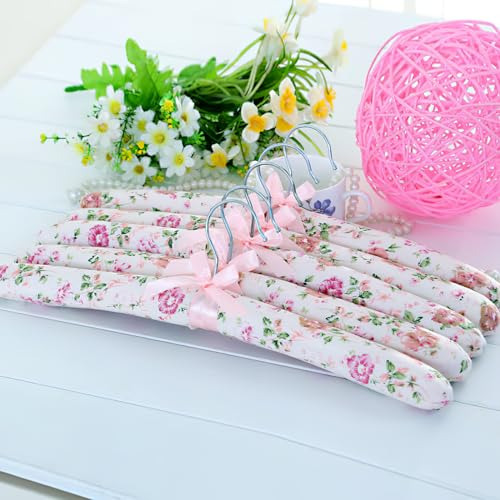 5 Perchas Para Ropa, Perchas Acolchadas De Tela Resistente C