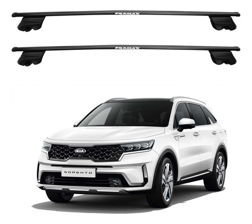 Barras De Techo Eqmax Beta Acero Kia Sorento 2016-2022 Negro