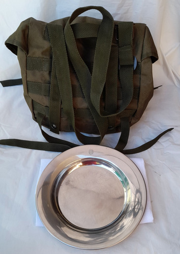 Bolsa De Rancho Militar Ejercito Servilleta Plato (Usado)