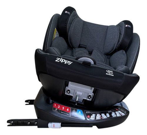 Cadeira P/ Carro Spine Grey 360º C/isofix 0-36kg Zippy