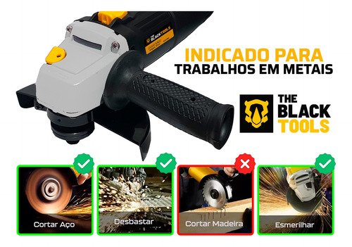 Esmerilhadeira Lixadeira Angular Profiss 780w 4.1/2 Pol 110v