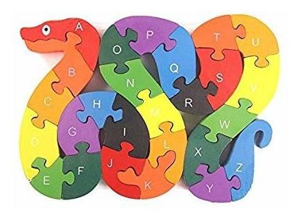Lovestown Alphabet Jigsaw Puzzle Building Blocks Animal Wood