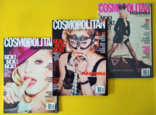 Madonna Revista Cosmopolitan Usa 2015 Lote De 3 Revistas