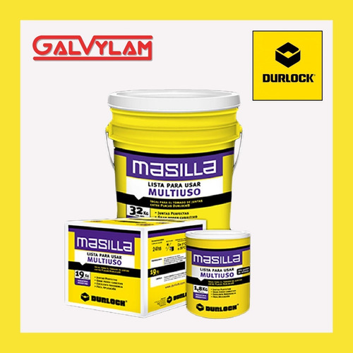 Masilla Durlock Multiuso Lista Para Usar 1,8kg Enduido