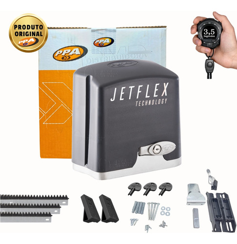 Kit Automatizador Portao Eletronico Dz Rio Jetflex Ppa 500kg