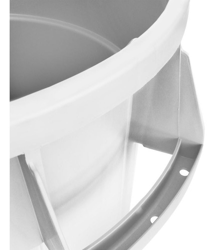Bote De Basura Toff 121l Con Asas Color Blanco