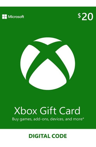 Tarjeta Digital - Xbox Gift Card 20 Usd - Solo Cuenta Eeuu 