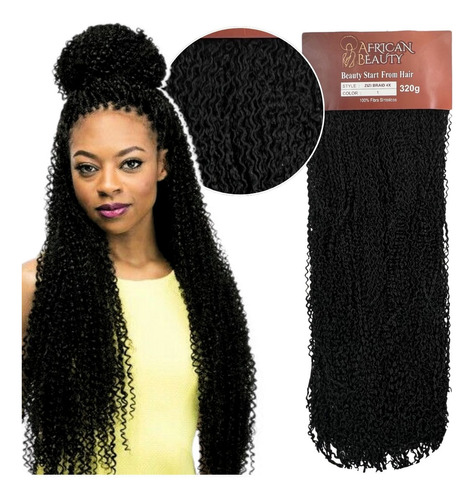 Cabelo Micro Zizi Miojinho Kanekalon African Beauty 320 Gr Cor Cor # Preto