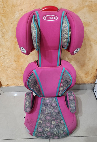 Butaca Auto Booster Graco Rosa Respaldo Desmontable Nena Rosa Rosa (Usado)