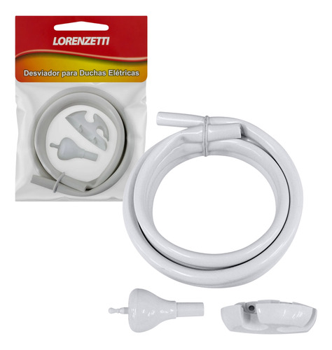 Desviador Completo Para Ducha Elétrica Lorenzetti Cor Branco