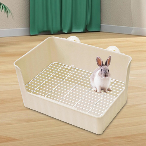 Caja De Arena Para Conejos, Bandeja De Entrenamiento Marrón