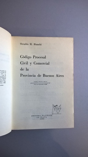 Código Procesal Civil Y Comercial Bianchi 1969