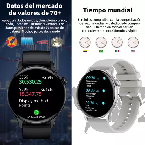 Comprar 2023 NFC Bluetooth Call Smartwatch Mujeres AMOLED 1.43 Pantalla HD  Siempre muestra la hora Asistente de voz Reloj inteligente Adecuado para  Xiaomi Apple Phone