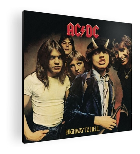 Cuadro Decorativo Moderno Poster Mural Ac/dc 30x30 Mdf