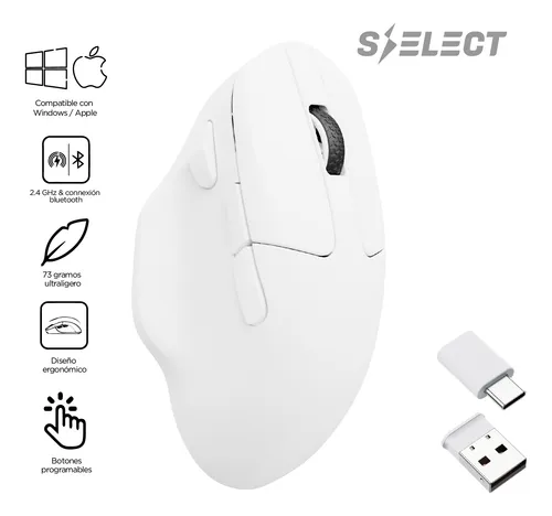 Mouse Avanzado Ergonomico Wireless Keychron M7 Pixart 3395