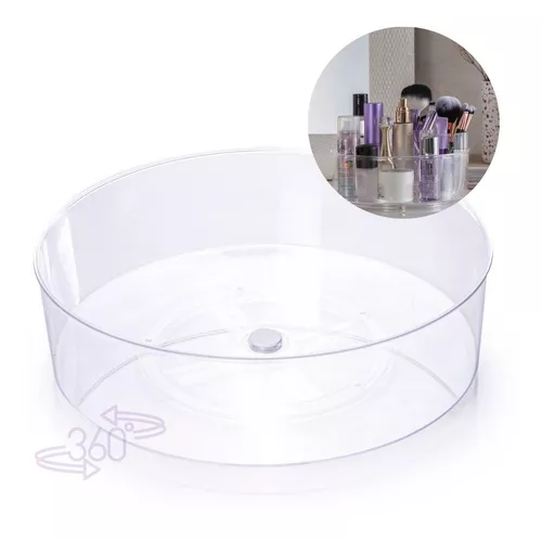 Bandeja giratoria multifunción organizador de cocina almacenamiento de  cosméticos con base antideslizante, bandeja giratoria perezosa de 360°,  para cocina baño (blanco-1PCS) brillar Electrónica