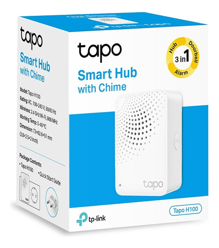 Tapo H100 Hub Inteligente Con Alarma Tp-link 64 Dispositivos
