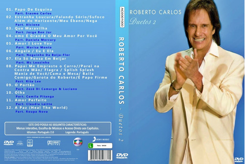 Dvd Roberto Carlos - Duetos 2 - Original