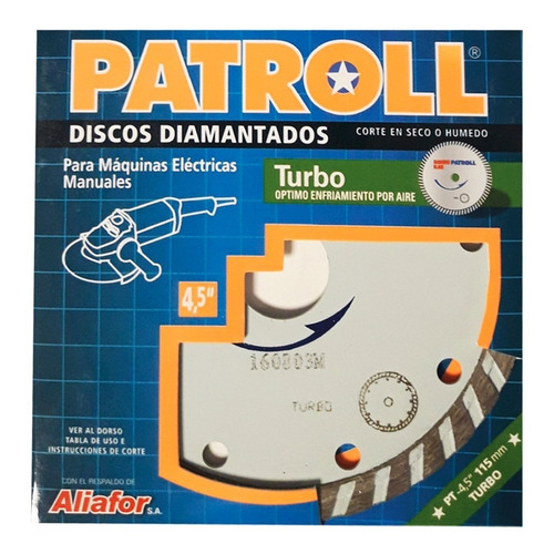 Disco Diamantado Patroll Aliafor Turbo Ø 4,5